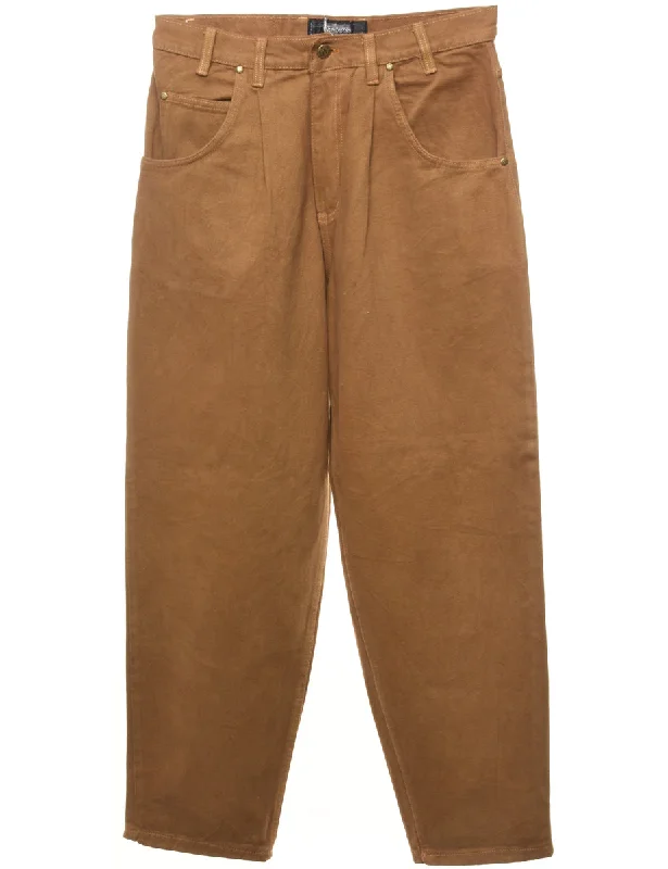New Markdowns High Waist Brown Classic Tapered Jeans - W31 L29