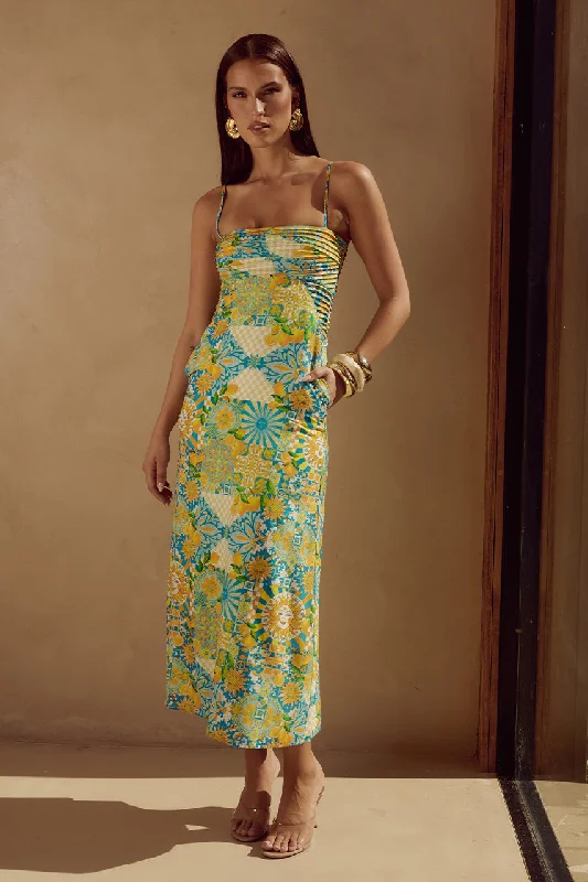 Midnight Sale ANACAPRI MIDI DRESS - ANACAPRI LEMON