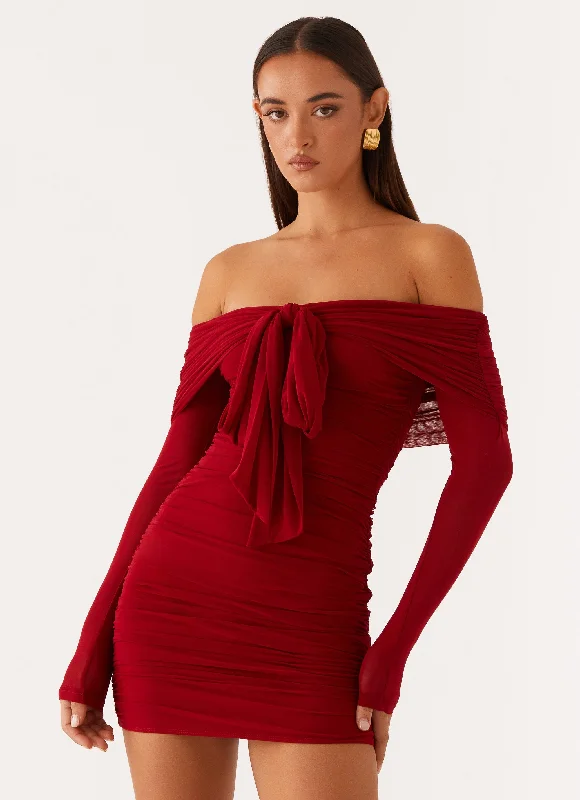 Exclusive Savings Temptation Mini Dress - Red