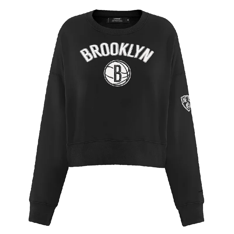 Don’t Miss Out SUDADERA DE CUELLO REDONDO NBA BROOKLYN NETS CLASSIC ESSENTIALS PARA MUJER