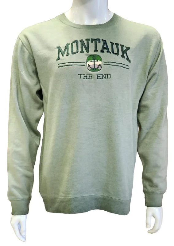 Time-Limited Offer Adult Montauk The End Anchor Embroidered Pullover Crewneck