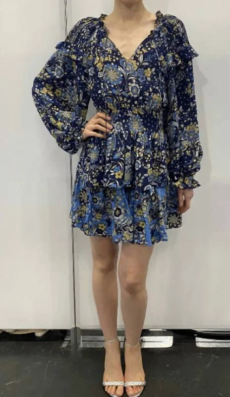 New Deals Aliya Dress Blue Anemone