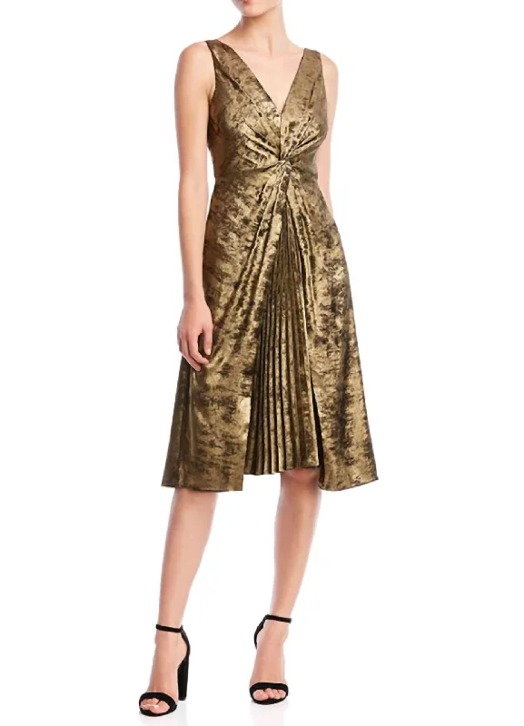Shop and Save Sofia Dress In Gold