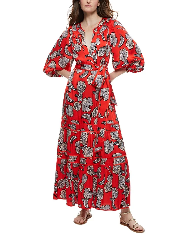Price Cut alice + olivia Lyla Blouson Tunic Midi Dress