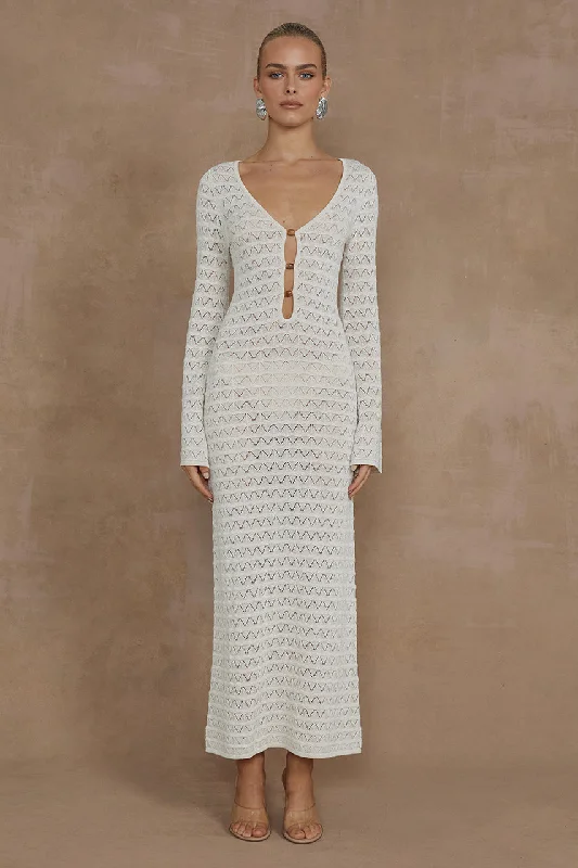 Best Bargains NYA MIDI DRESS - IVORY