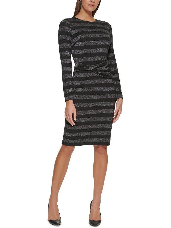 Buy Now Womens Twist Front Midi Sheath Dress