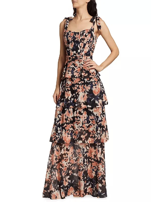 Seasonal Sale Paige Dress In Peach Multi