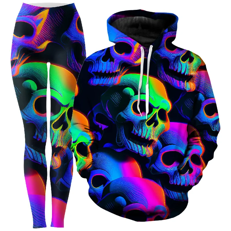 Year-End Clearance Psychedelic Nightmare Hoodie and Leggings Combo