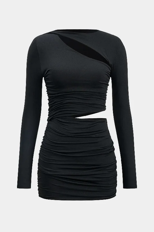 Season Finale Sale Cut Out Long Sleeve Mini Dress
