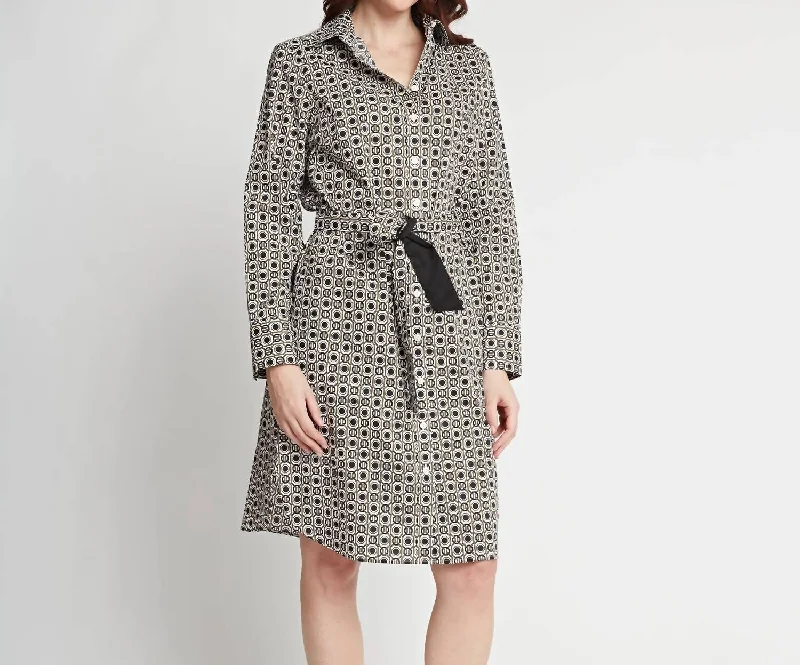 The Best Prices Kathleen Long Sleeve Dress In Multi