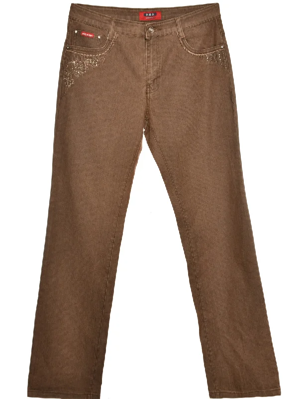 Big Savings Embellished Straight Fit Jeans - W30 L34