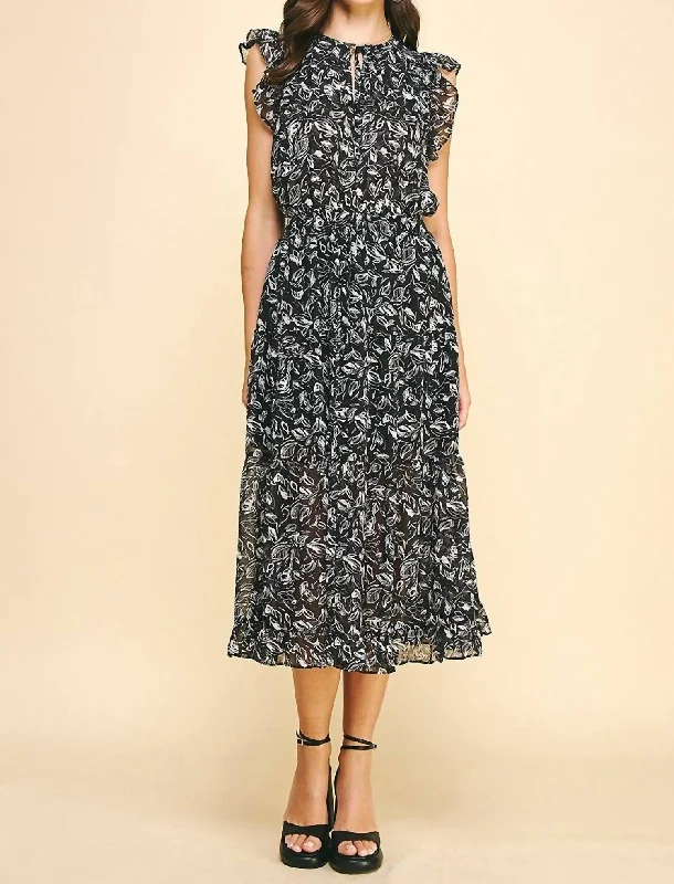 Doorbuster Deal Since You've Been Gone Midi Dress In Black