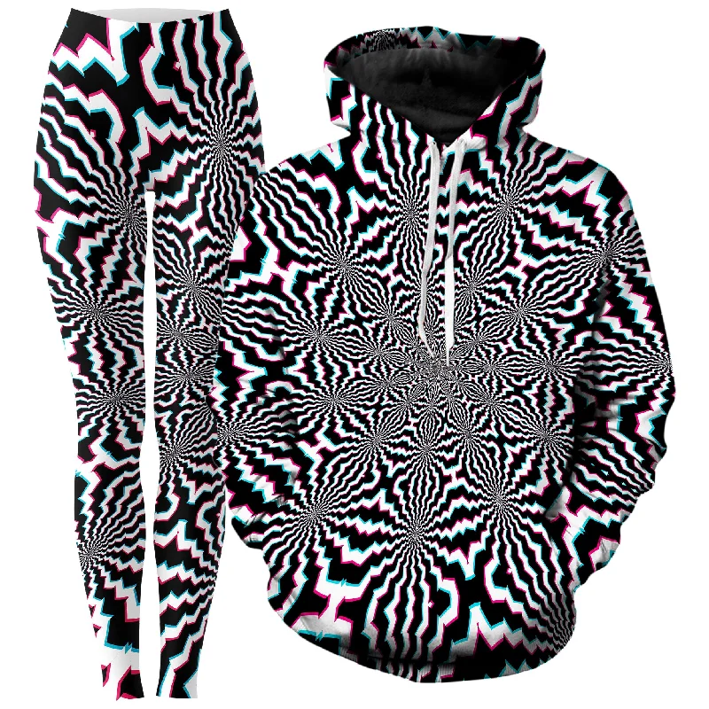 Don't Wait Fractal Ripples Hoodie and Leggings Combo