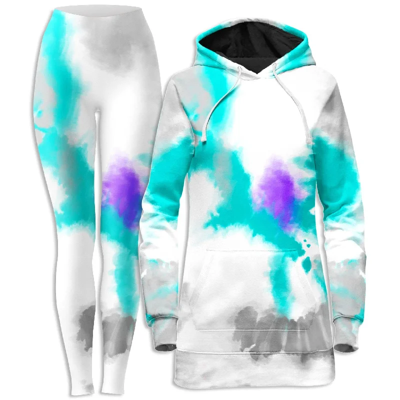 New Markdowns 90s Filtered Hoodie Dress and Leggings Combo