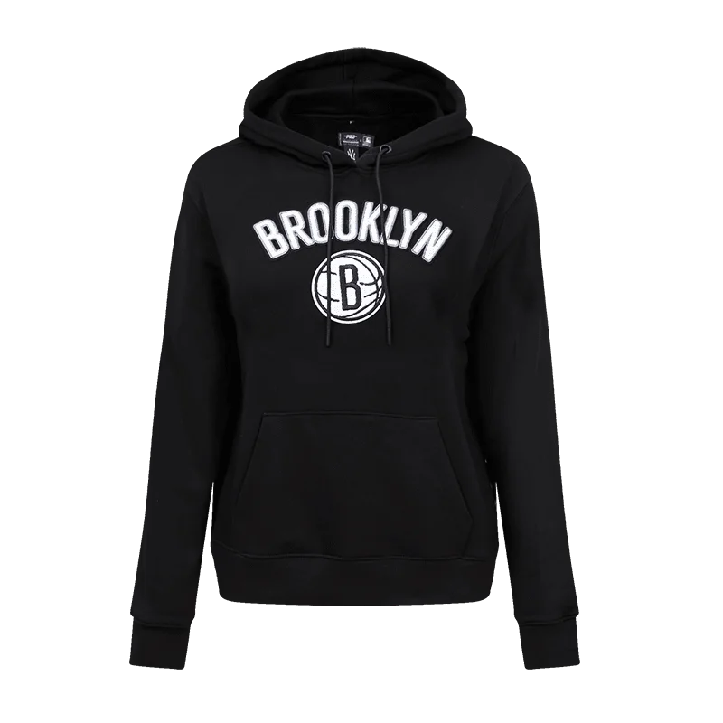 Price Rollback SUDADERA CON GORRO NBA BROOKLYN NETS CLASSIC ESSENTIALS PARA MUJER