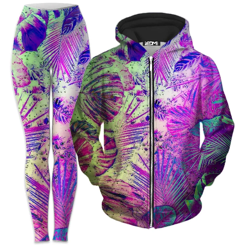 Deep Discounts Junglist Holo Zip-Up Hoodie and Leggings Combo
