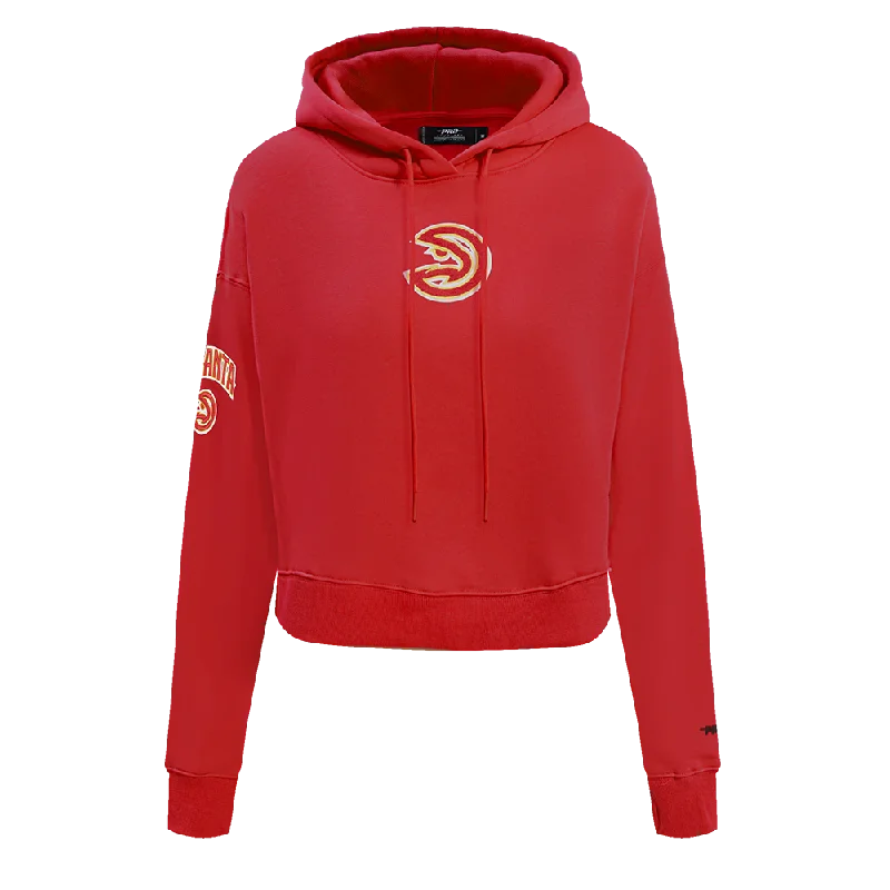 Low Prices SUDADERA CON GORRO NBA ATLANTA HAWKS CLASSIC ESSENTIALS PARA MUJER