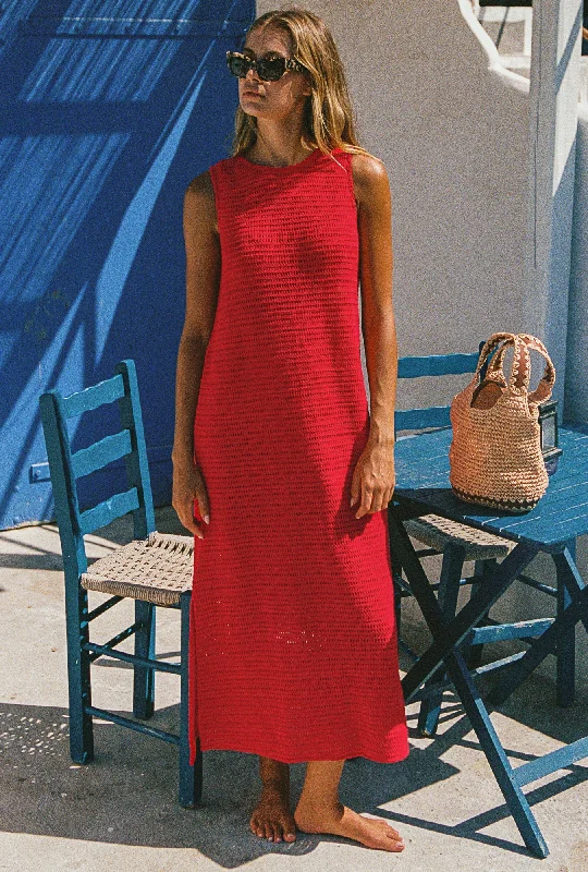 Midnight Madness Paloma Dress In Poppy