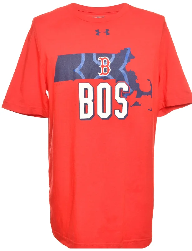 Price Drop MLB Red Under Armour Sports T-shirt - L