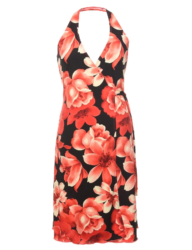 Weekend Special Floral Print Red Dress - S