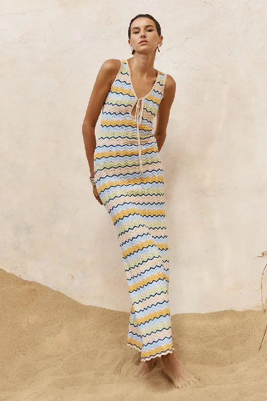Blowout Sale ISABO MAXI DRESS - BLUE MULTI