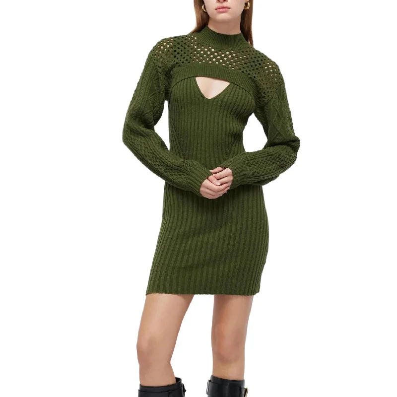 Big Discounts Danielle Mini Dress In Moss