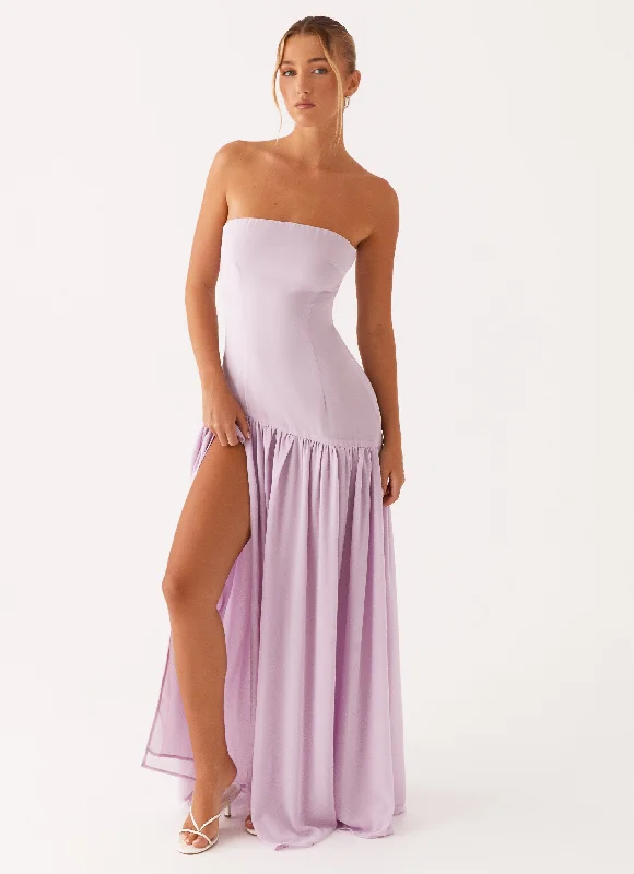 Members Only Eden Strapless Maxi Dress - Lilac