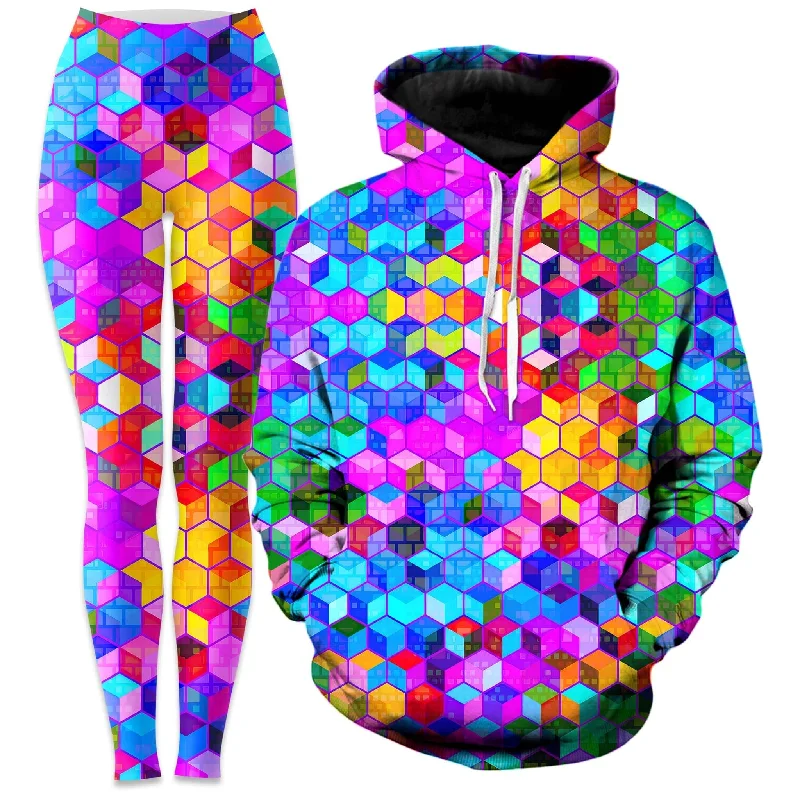 Weekend Flash Sale Cubism Hoodie and Leggings Combo