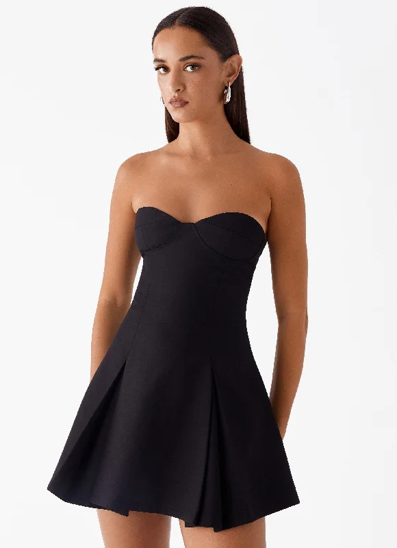 Shop and Save Victoria Strapless Mini Dress - Black