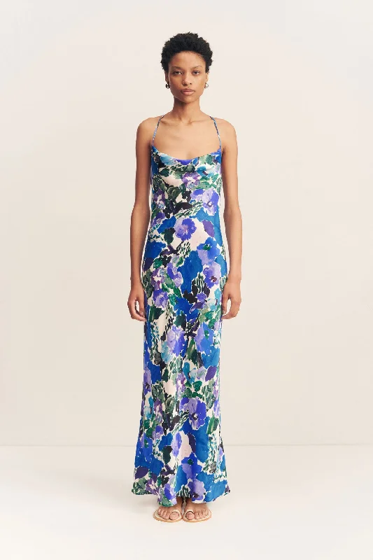 Daily Deals CURLEWIS DOUBLE COWL MAXI DRESS
