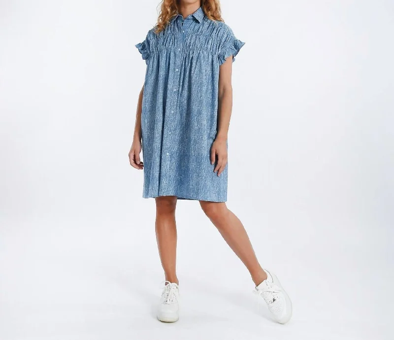 Seasonal Clearance Brenna Denim Dress In Blue