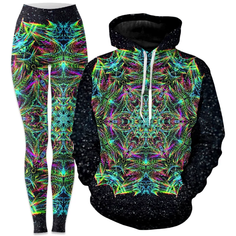 Sneak Peek Sale Green Warp Hoodie and Leggings Combo