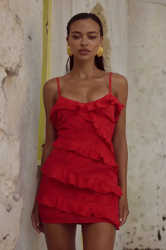 Today Only AISHA MINI DRESS - RED