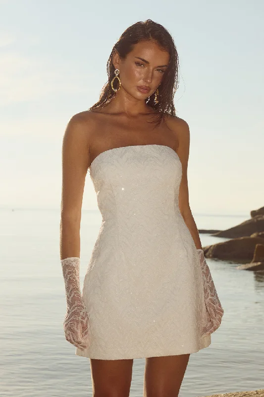 Don't Wait CARLETI MINI DRESS - IVORY