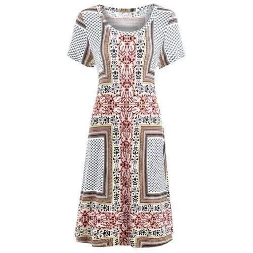 Online Only Bohemian Paisley Print Dress - M