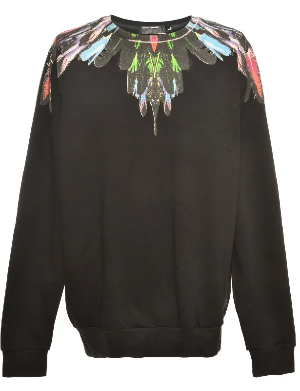 Can't Miss Black Printed Sweatshirt - L
