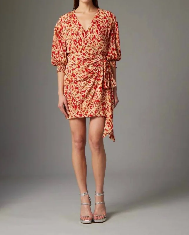 New Markdowns Luella Dress In Brick Leopard
