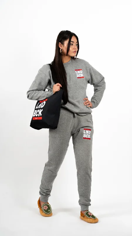Online Only Embroidered LND BCK Crewneck