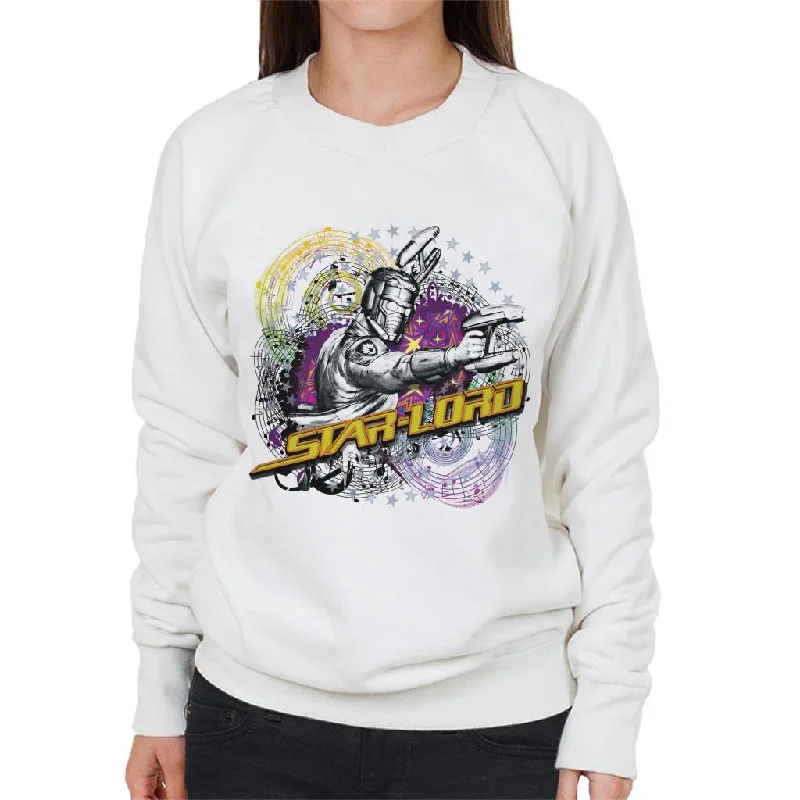 Bargain Prices Marvel Guardians Of The Galaxy Star Lord Music Spiral Women's Sweatshirt