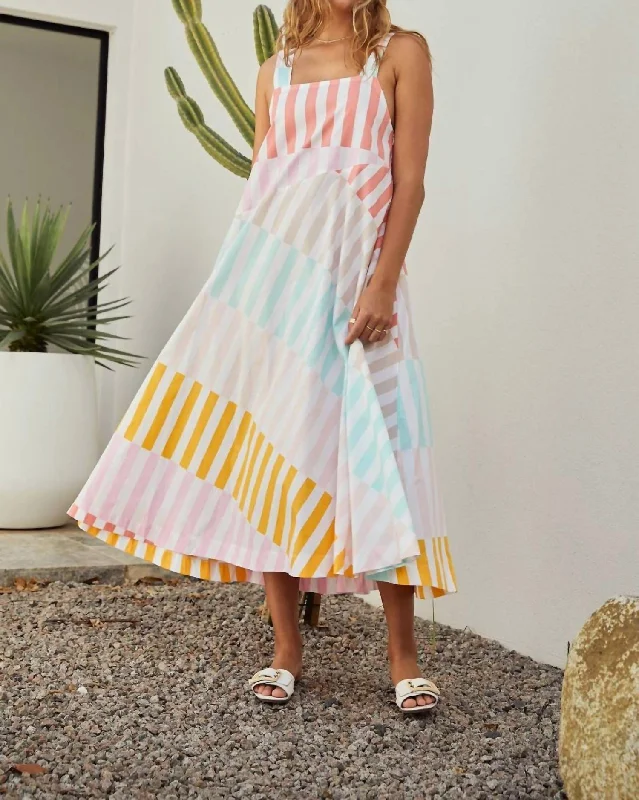 Great Deals Susie Dress In Multi Stripe