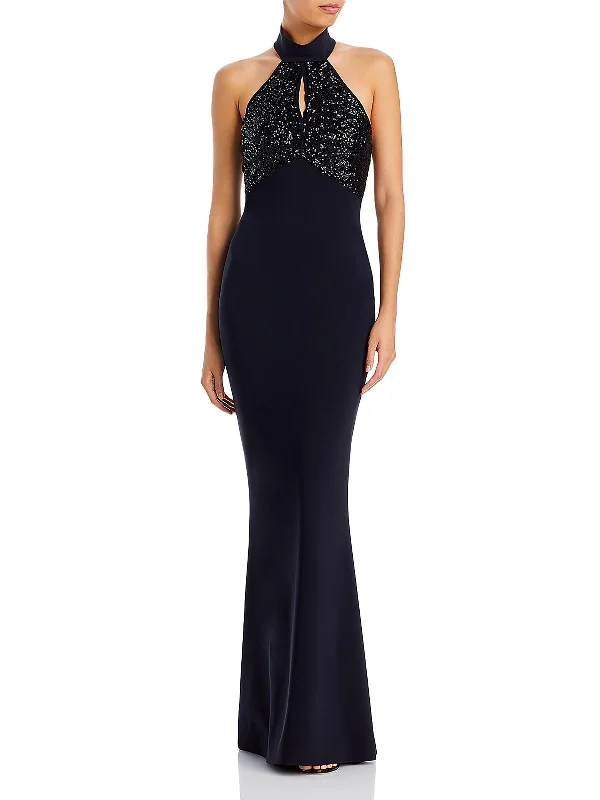 YEAR-End Clearance Iria Womens Halter Long Evening Dress