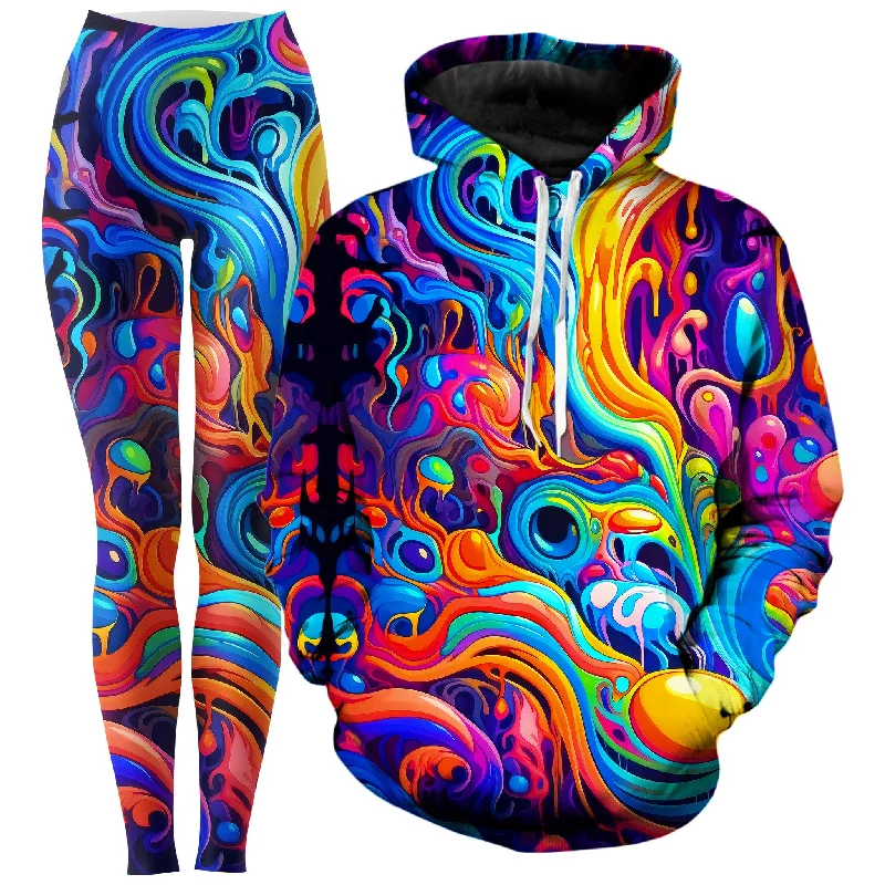 Amazing Deals Kandi Swirl Hoodie and Leggings Combo