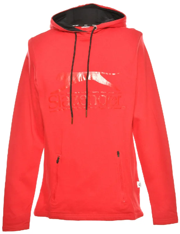 Discount Deals Red Printed Hoodie - M