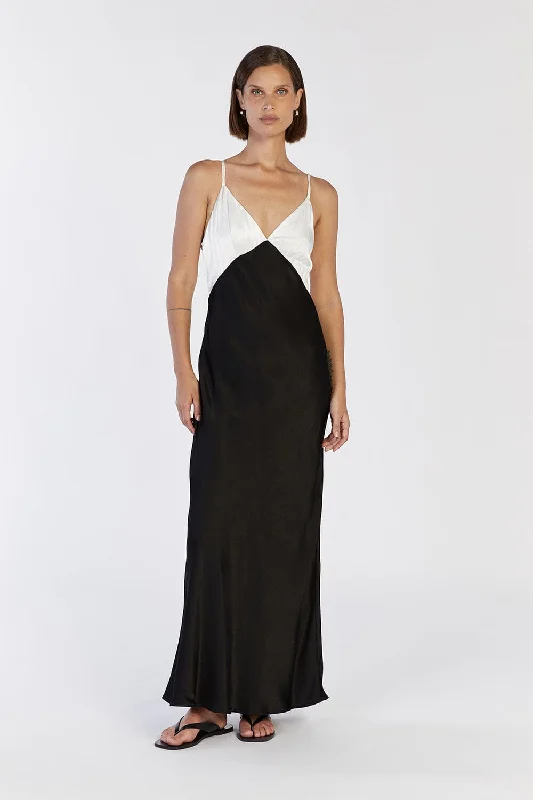 Mega Sale MILLY BLACK SATIN MIDI DRESS
