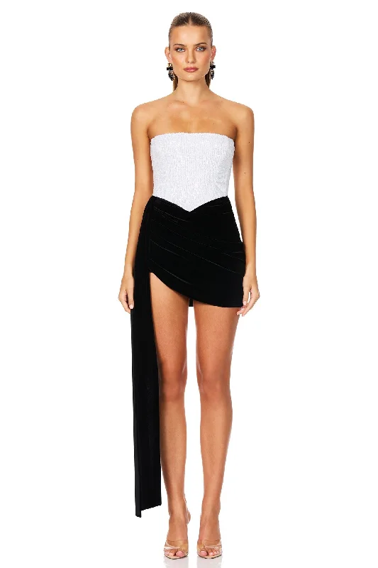 New Arrival Nookie Keke Mini Dress - White/Black