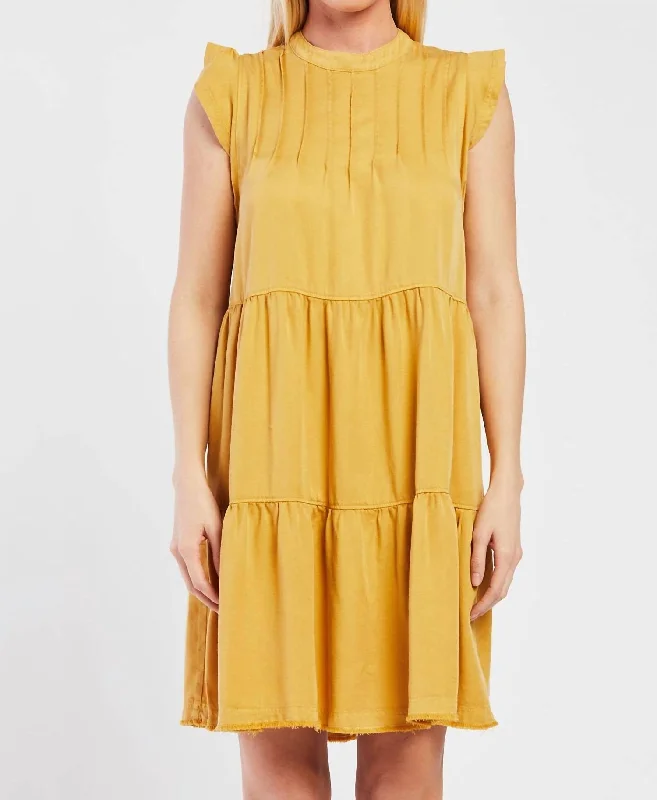 Deal Frenzy Shelly Dress In Honey Mustard