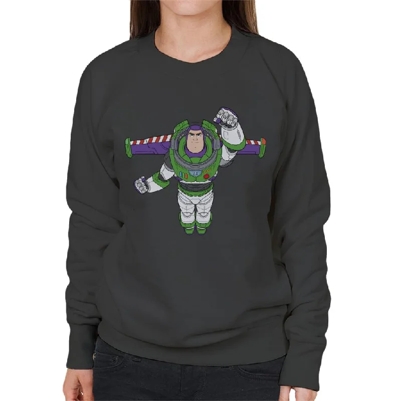Closeout Disney Toy Story Buzz Lightyear Flight Pose Women's Sweatshirt