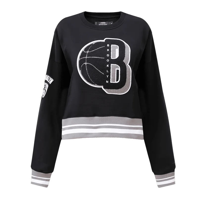 Deep Discounts SUDADERA DE CUELLO REDONDO NBA BROOKLYN NETS MASH UP PARA MUJER