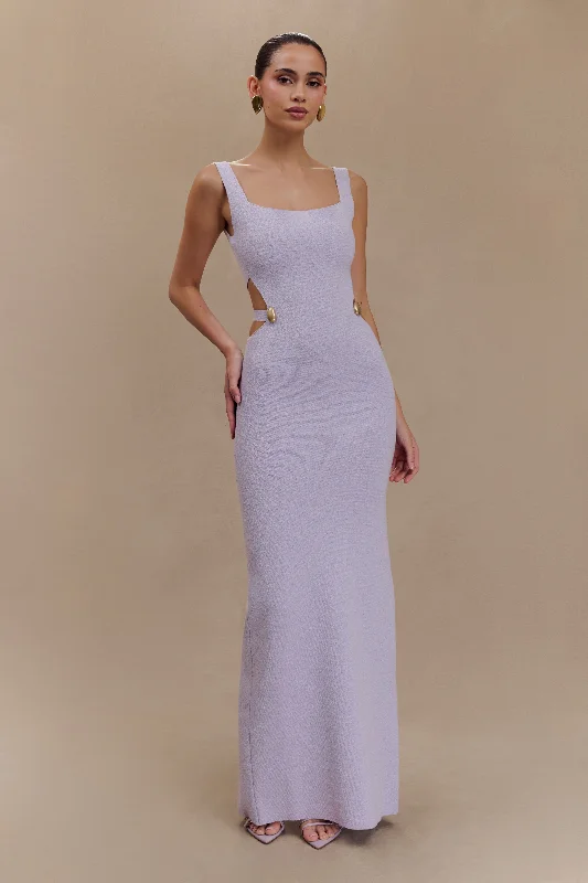 Exclusive Online Offer Alysanne Cut Out Knit Maxi Dress - Lilac