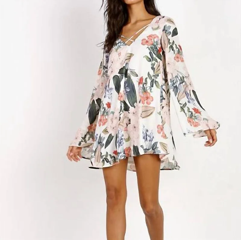 Exclusive Preview Lightning Bird Mini Dress In White